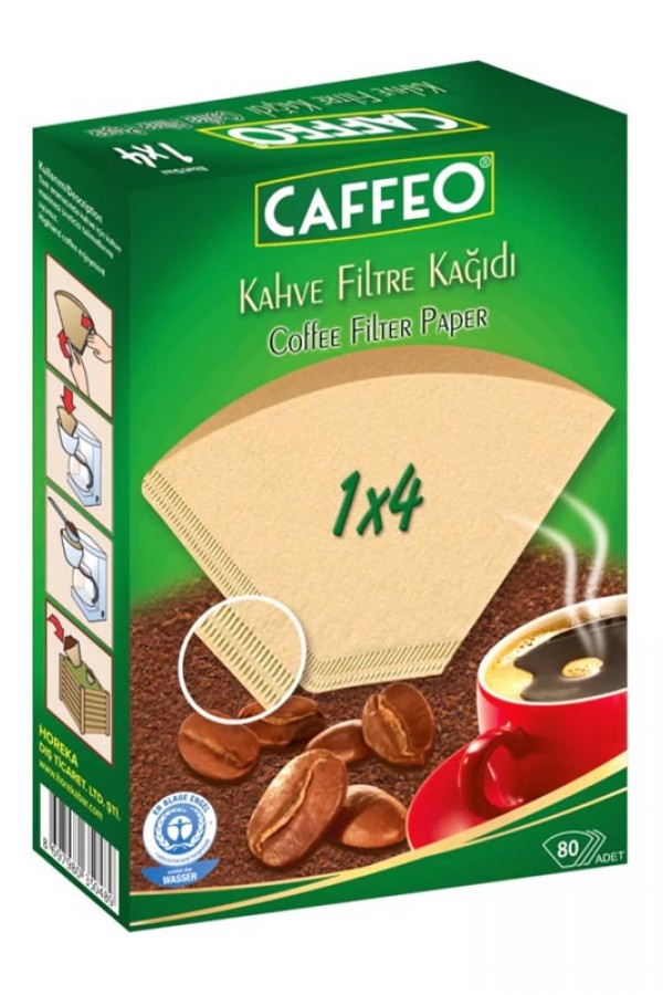 Caffeo 1x4 Kahve Filtre Kağıdı, 80 Adet