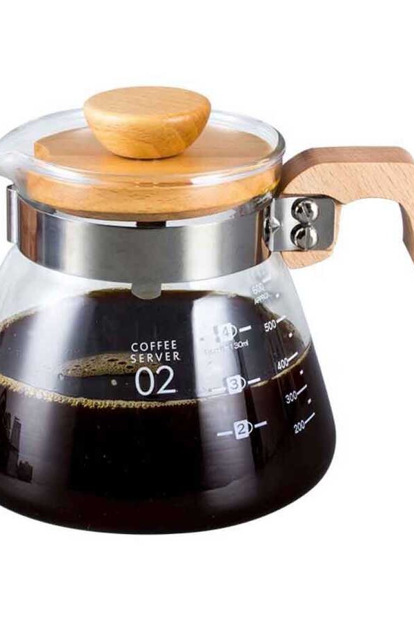 Kahve Sürahisi Ahşap Sap - 600 ML (VCWN-60)