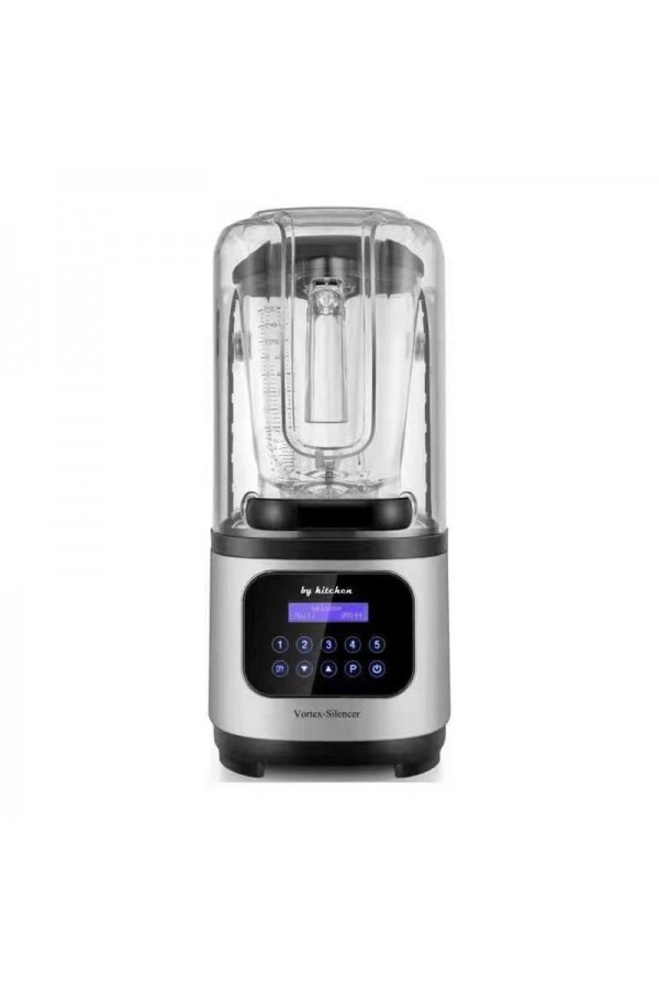 By Kitchen Vortex Silencer Gürültü Önleyici Kapaklı Dijital Bar Blender, 2 L, 1800 W, Gri